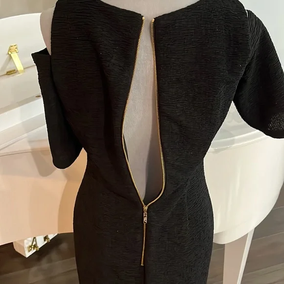 Eliza J. Cold Shoulder Little Black Dress - Picture 14 of 14